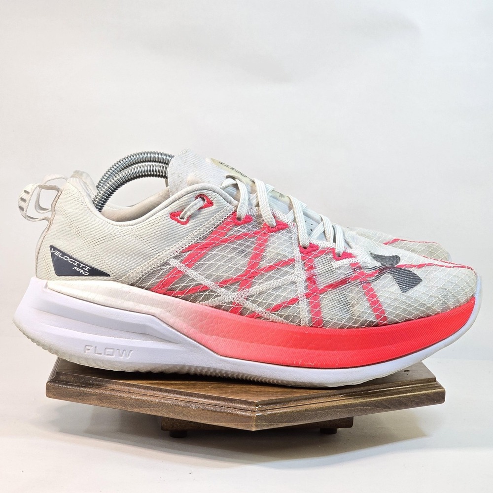 Under Armour Velociti Pro Shoes Mens Size 11.5 White Running Flow 3027560-301